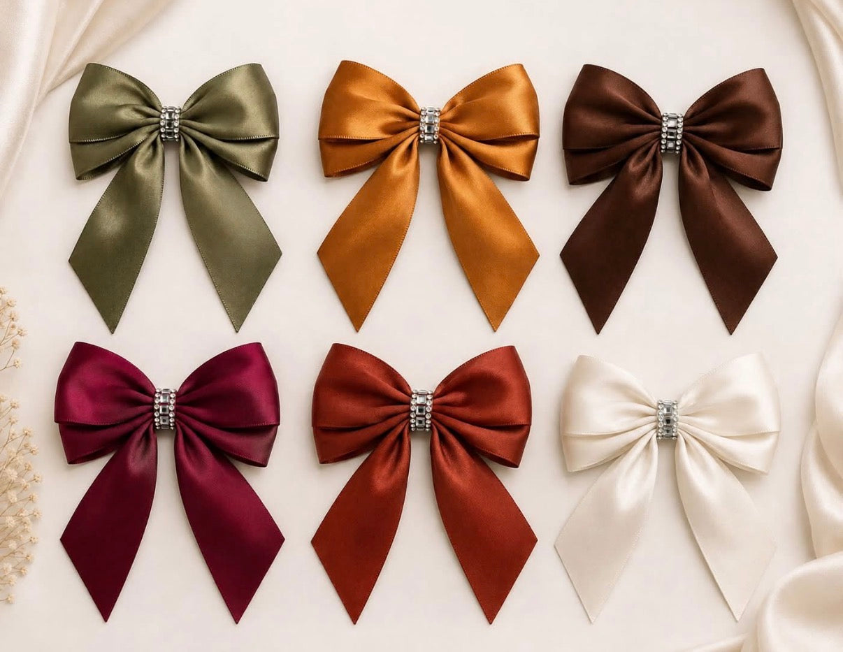 The Signature Rhinestone Satin Bow