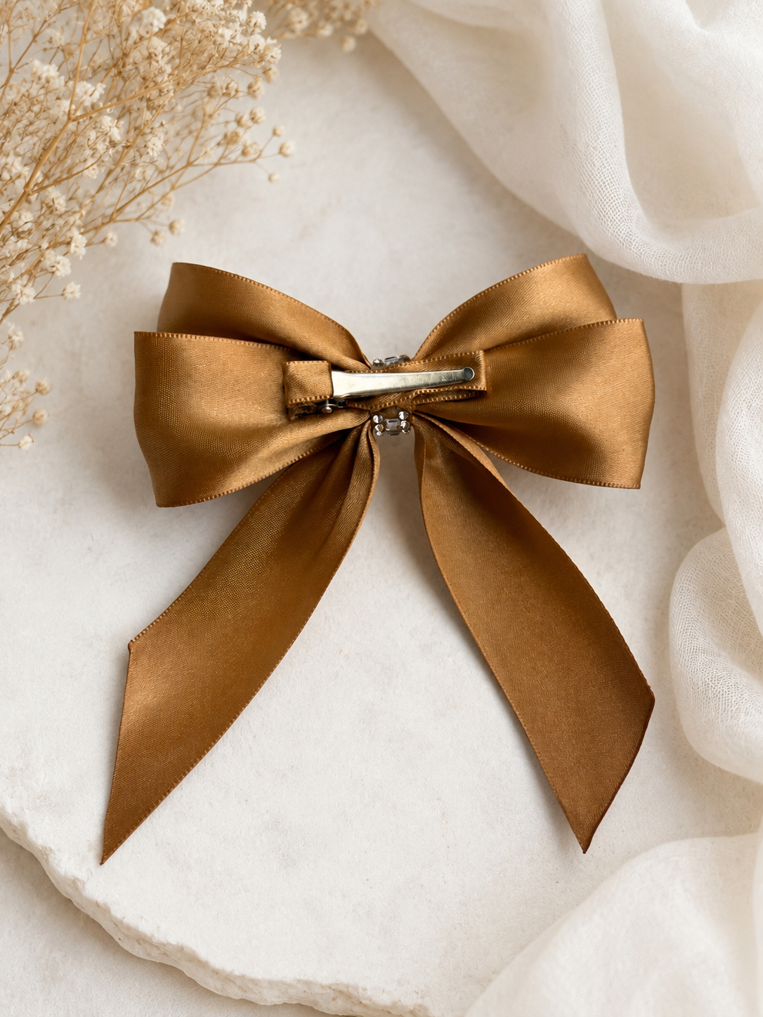 The Signature Rhinestone Satin Bow