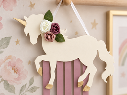 Enchanted Ever After Personalized Unicorn Bow Holder