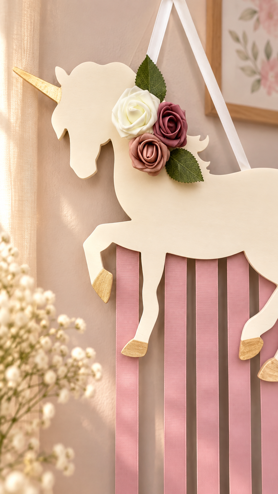 Enchanted Ever After Personalized Unicorn Bow Holder