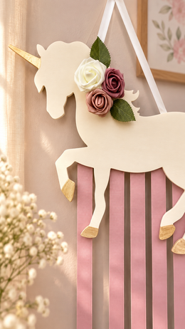 Enchanted Ever After Personalized Unicorn Bow Holder