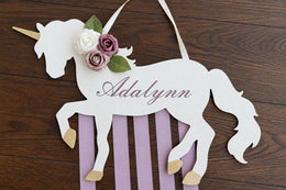 Enchanted Ever After Personalized Unicorn Bow Holder