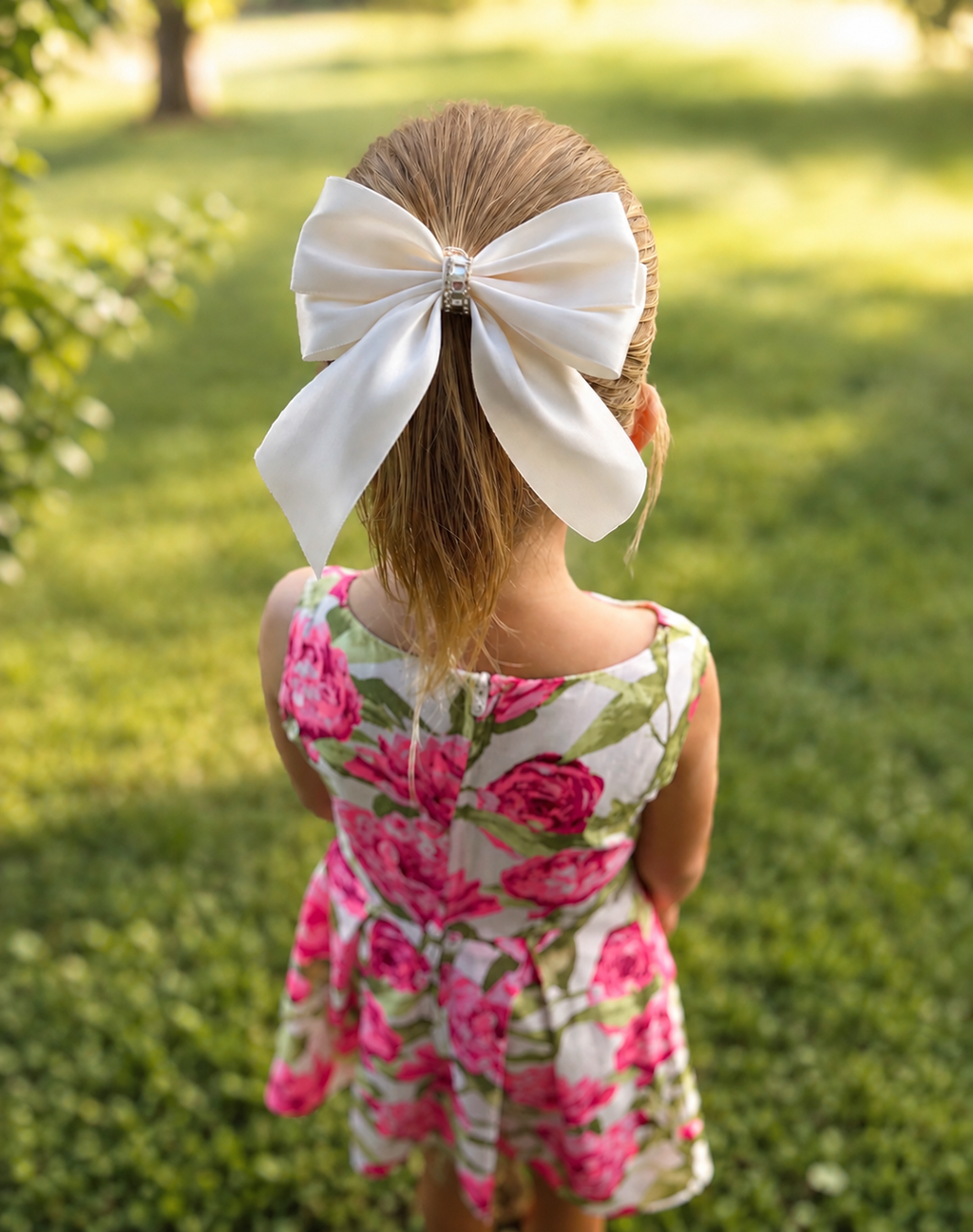 The Signature Rhinestone Satin Bow