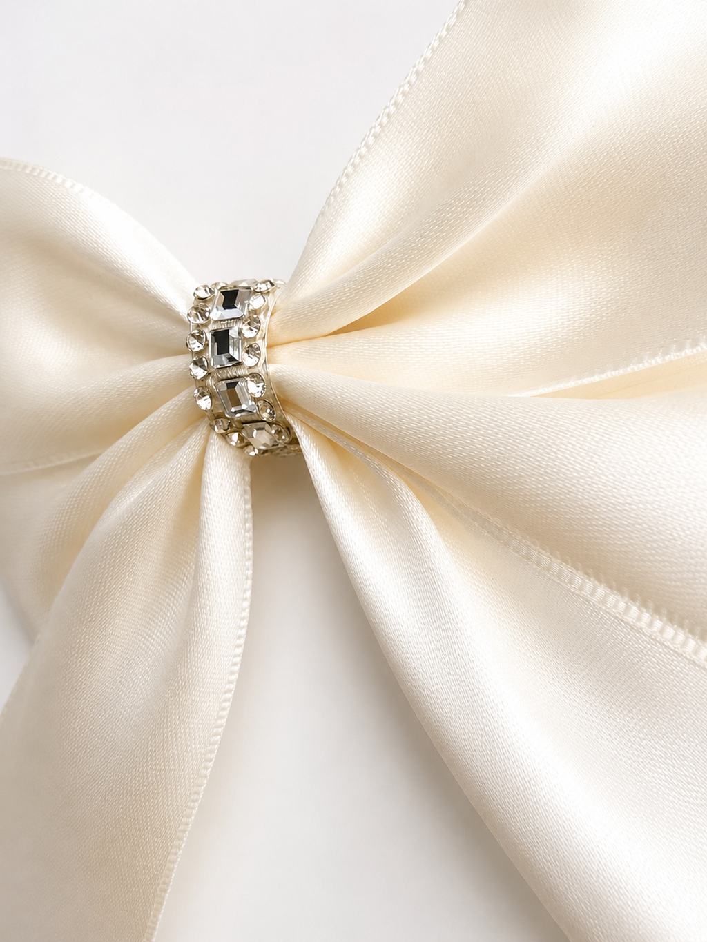 The Signature Rhinestone Satin Bow