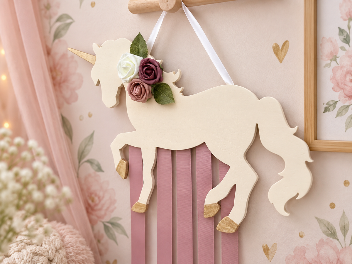 Enchanted Ever After Personalized Unicorn Bow Holder