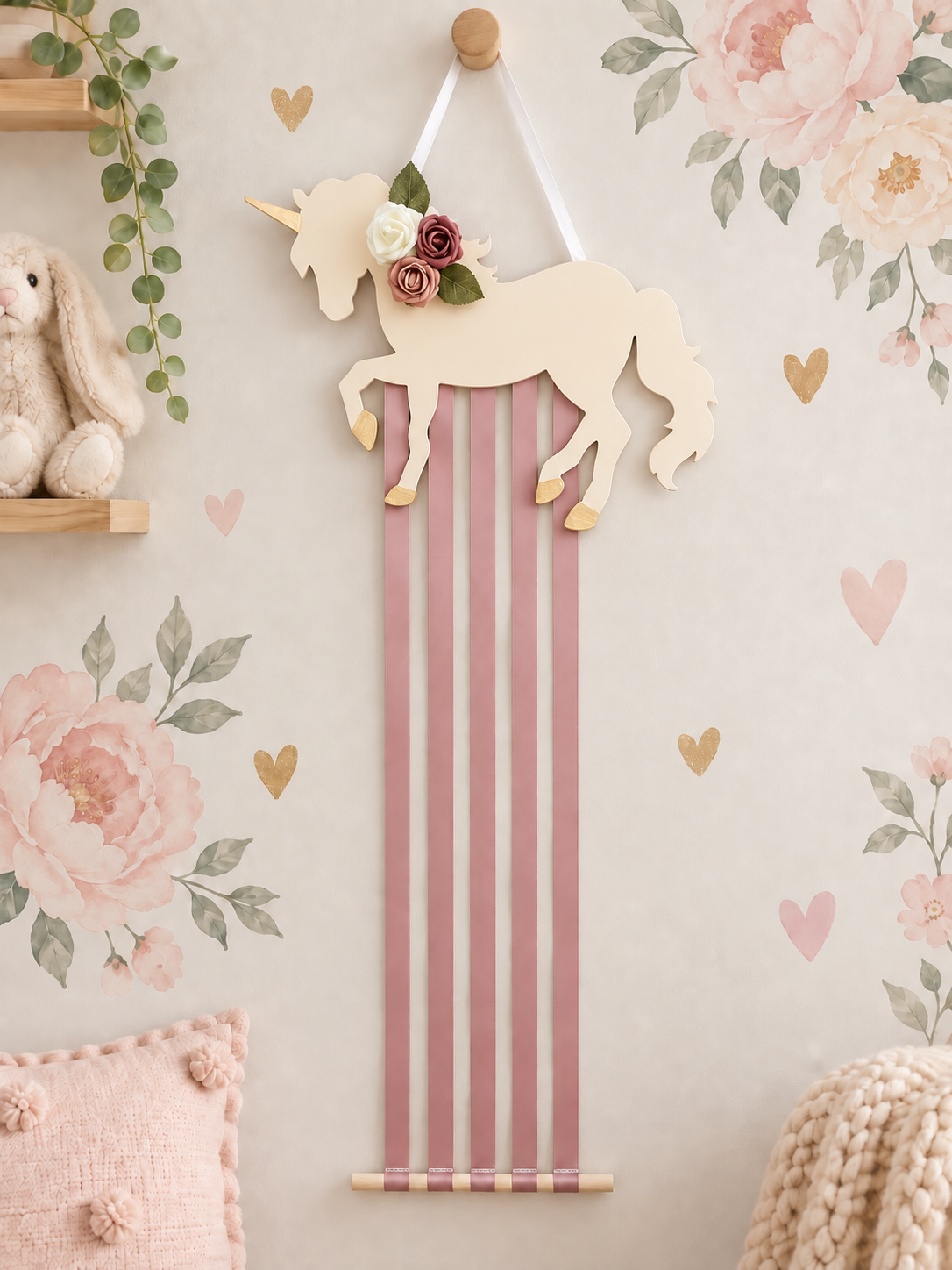Enchanted Ever After Personalized Unicorn Bow Holder
