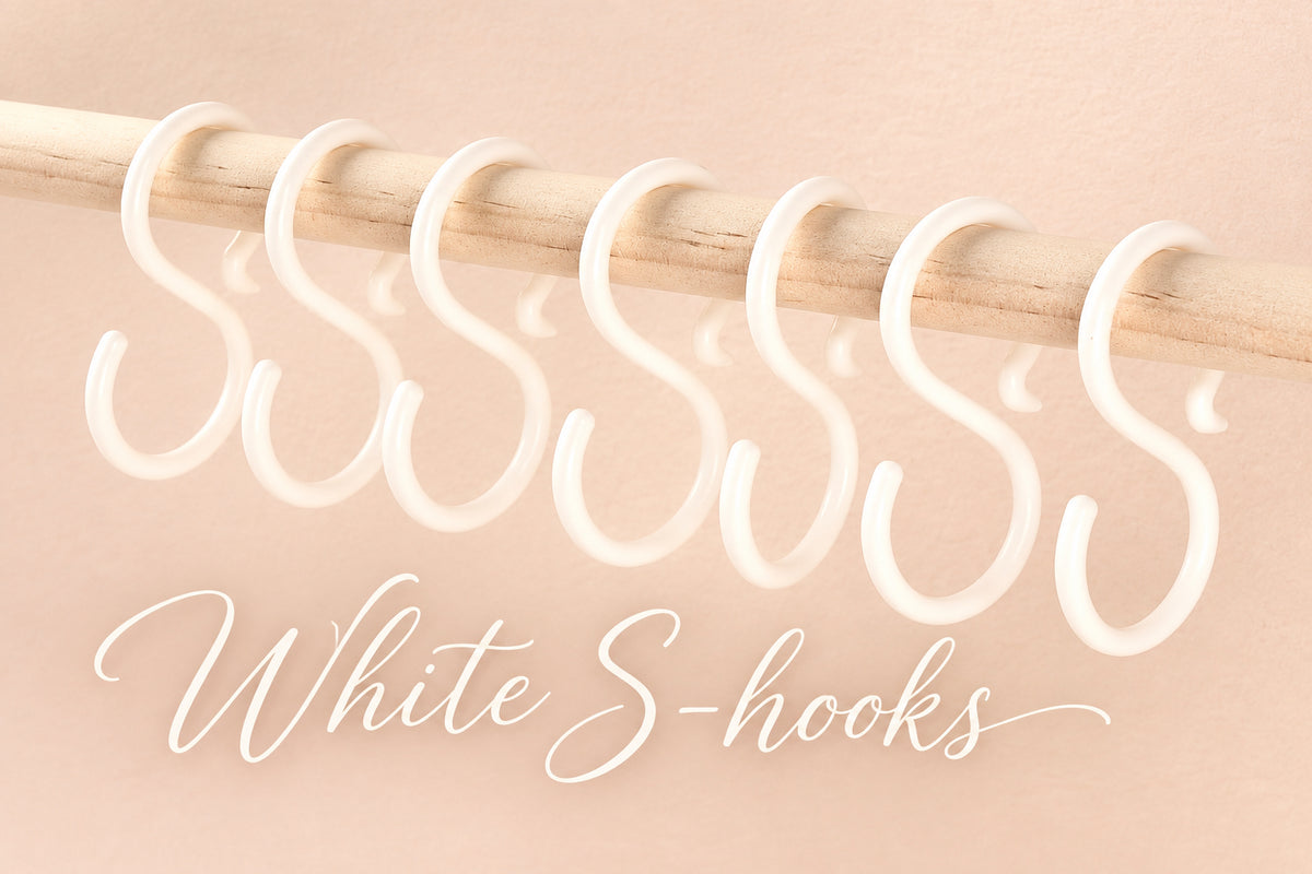 White S hooks option for headband storage